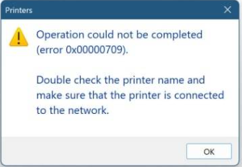 Sửa lỗi máy in 0x00000709 0x00000bc4 khi nâng cấp lên window 11 22H2